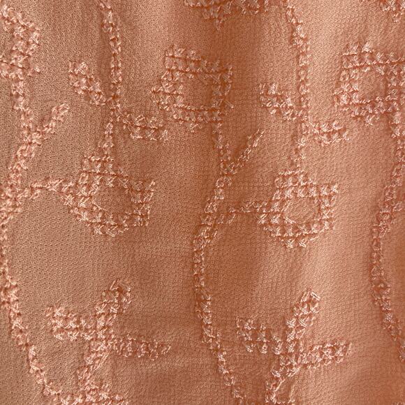 Lucky Brand Off the Shoulder Pink Top Embroidered Size Medium - Picture 7 of 8